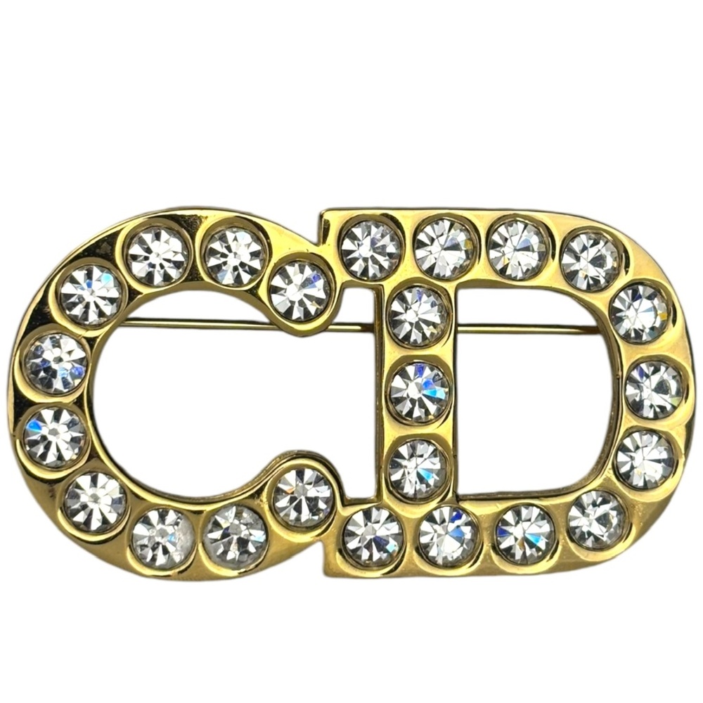 Christian Dior Crystal CD Brooch